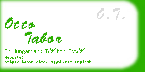 otto tabor business card